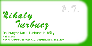 mihaly turbucz business card
